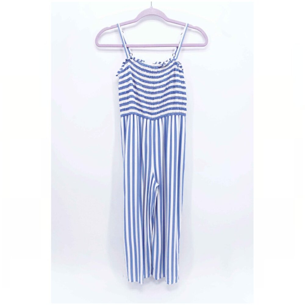 Girls' A&F Striped Smocked Jumpsuit Sz 11/12